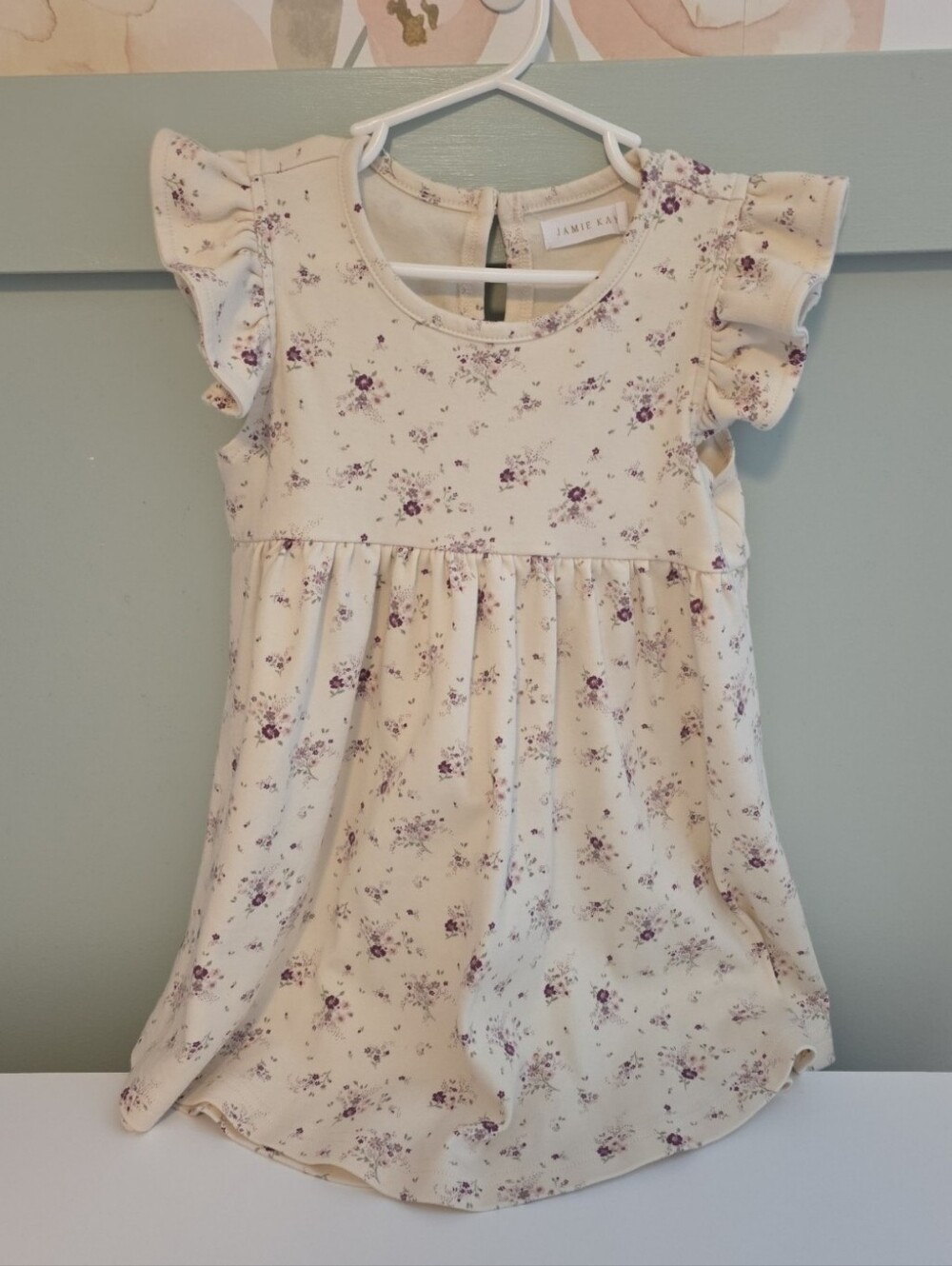 Jamie Kay Cream Floral Ruffle Sleeve Dress 4 Or 4t Cottagecore
